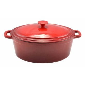Zománcozott öntöttvas kacsasütő piros 8,5 literes 36cm