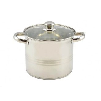 Inox fazék üvegfedővel 9 liter