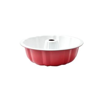   Piros kerek kuglóf sütőforma 25cm – Nemtapadó kerámia bevonat, egyenletes sütés