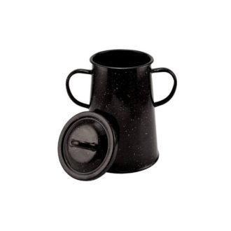 Zománcozott Zsírosbödön Fedővel – 2 Liter, Fekete