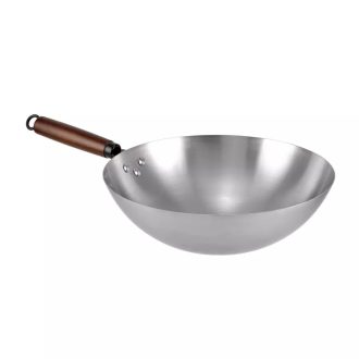 Tradicionális kínai vas wok 32 cm, 1,3 mm