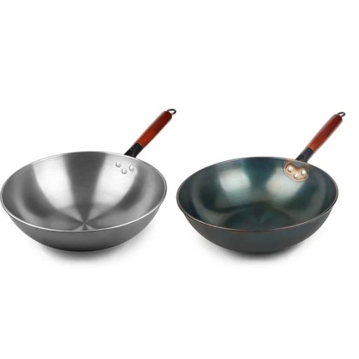 Tradicionális kínai vas wok 32 cm, 1,3 mm