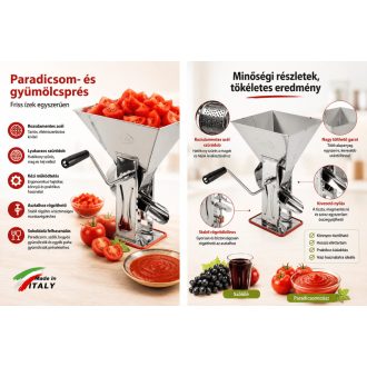   Olasz Inox Paradicsomdaráló és Passzírozó Velocissima O.M.A.C. – Made in Italy