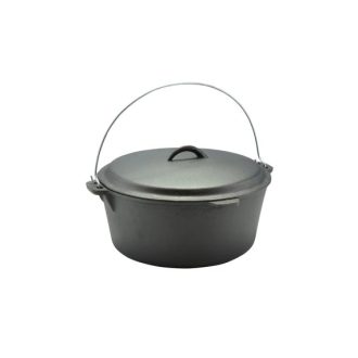   Öntöttvas bogrács-lábas fedővel (Holland sütő / Dutch Oven) 7,2 L – 30×14 cm