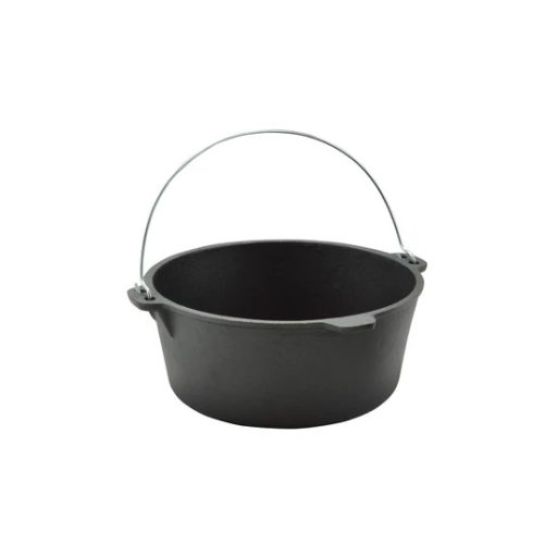 Öntöttvas bogrács-lábas fedővel (Holland sütő / Dutch Oven) 7,2 L – 30×14 cm