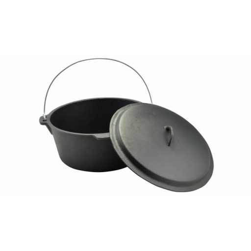 Öntöttvas Holland Bogrács-Lábas (Dutch Oven) Fedővel – 6 Liter, 30×10 cm