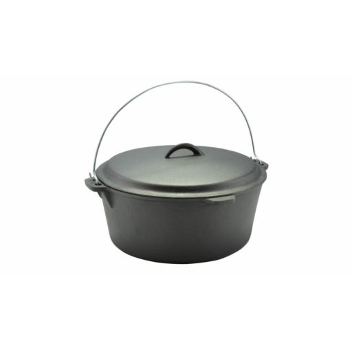 Öntöttvas Holland Bogrács-Lábas (Dutch Oven) Fedővel – 6 Liter, 30×10 cm