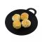 Öntöttvas grill lap kerek, füles 30cm