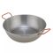 Polírozott acél paella mély serpenyő  45cm