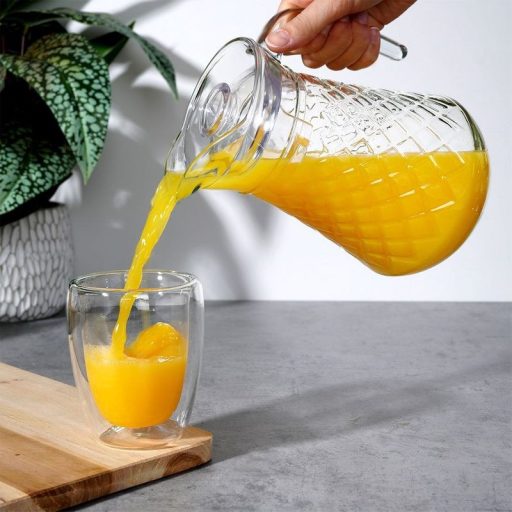 Üveg kancsó tetővel 1,4 liter