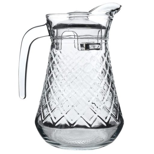Üveg kancsó tetővel 1,4 liter