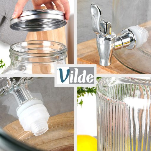 Üveg italadagoló csappal – 6,2 liter
