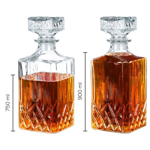 Whisky üveg kiöntő/kancsó parafa dugóval 900 ml