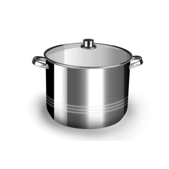 Rozsdamentes fazék 30cm üvegfedővel 16liter