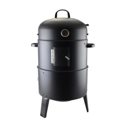 Grillező – füstölő smoker 40 cm, hőmérővel