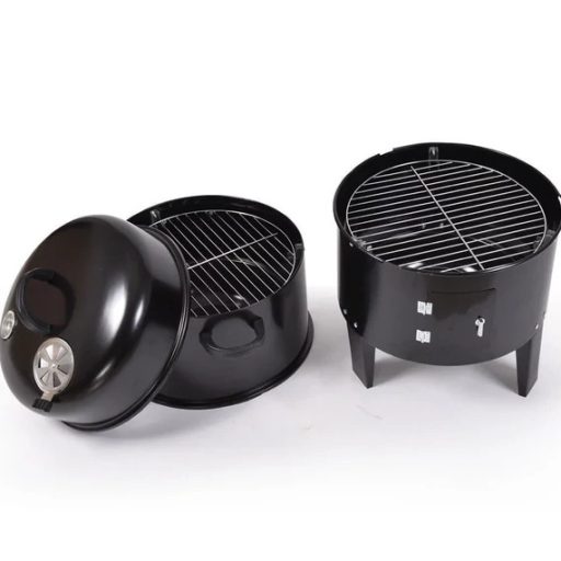 Grillező – füstölő smoker 40 cm, hőmérővel