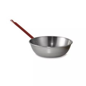 Polírozott acél paella nyeles serpenyő 36cm