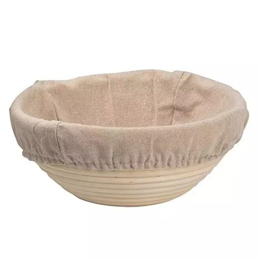 Rattan Szakajtó  Kenyér Kelesztőtál Kerek, 25*8 cm
