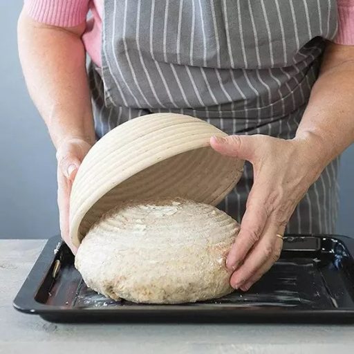 Rattan Szakajtó  Kenyér Kelesztőtál Kerek, 25*8 cm