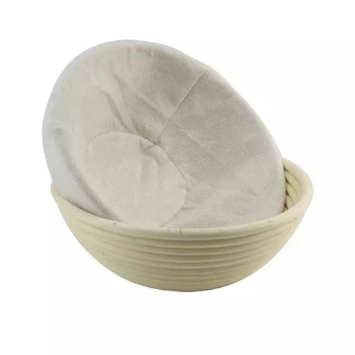 Rattan Szakajtó  Kenyér Kelesztőtál Kerek, 25*8 cm