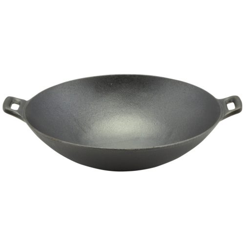 Öntöttvas wok nagy – 36,6 cm