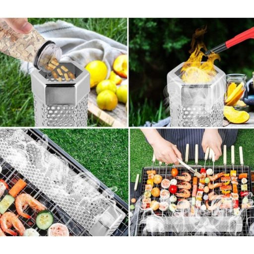 Füstölő cső rozsdamentes acél grillhez