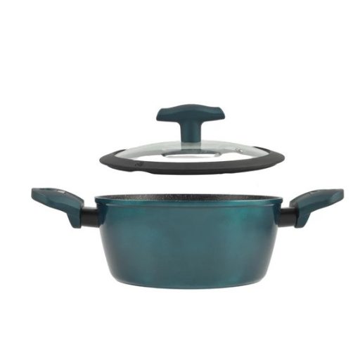 Tapadásmentes Alumínium Lábas Üvegfedővel  24 cm, 4 L Sea Line