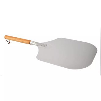   Alumínium Pizzalapát Fa Nyéllel – 30,5×36 cm fej, 65 cm teljes hossz