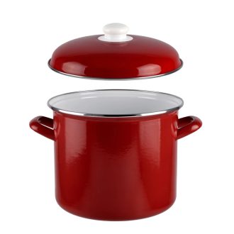 Bordó zománcozott fazék fedővel, 20 cm, 5,2 l