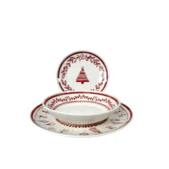   Tognana Magia Madison porcelán étkészlet – 18 db (piros dekor)