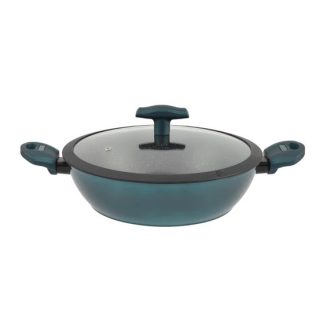   Tapadásmentes Alumínium indukciós Szeletsütő Üvegfedővel 28cm Sea Line