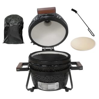   Kamado SE Premium Line Grillező 13"/32cm fényes fekete - készlet
