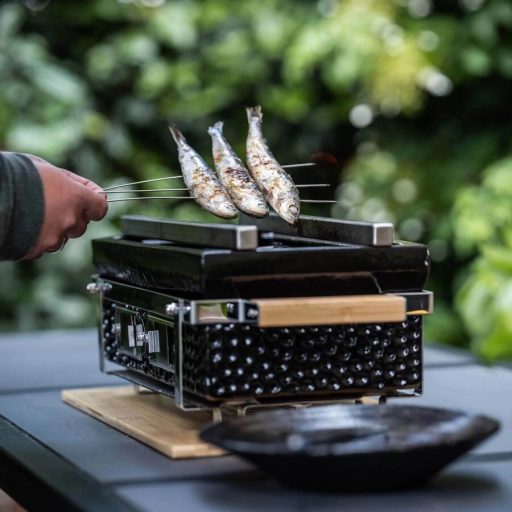 Hibachi Grillező 39*22 cm szögletes fekete