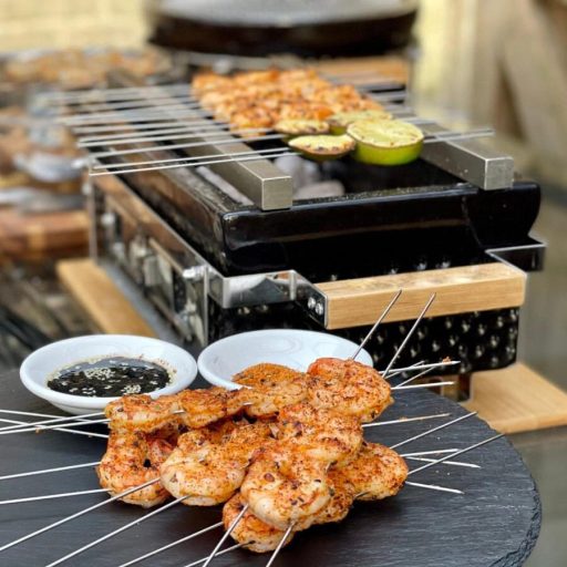 Hibachi Grillező 39*22 cm szögletes fekete