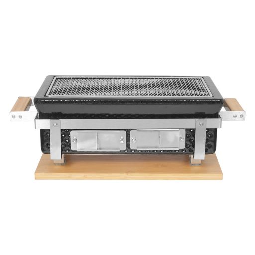 Hibachi Grillező 39*22 cm szögletes fekete