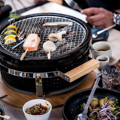 Hibachi Grillező 15"/34 cm kerek fekete
