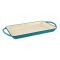 Zománcozott öntöttvas grill tepsi 33×21,5 cm – Türkizkék, füles kivitel