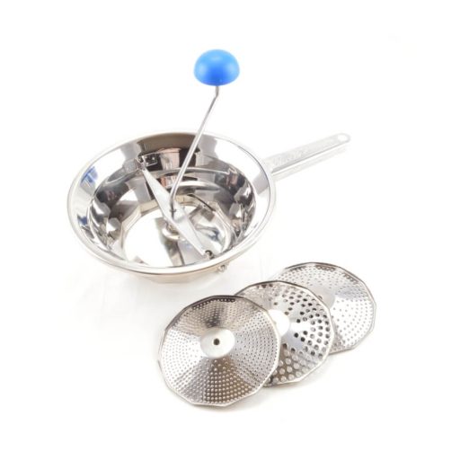Olasz minőségi inox hal és paradicsompasszírozó 3 betétes 24cm Emanuel