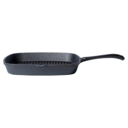 Négyzet alakú öntöttvas grillserpenyő szilikon nyélvédővel – CAST LINE 24,5×24 cm