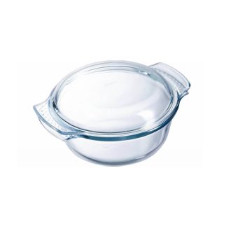 PYREX IRRESISTIBLE kerek sütőtál üveg fedővel 4,9L