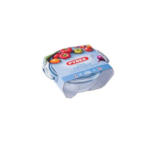 PYREX IRRESISTIBLE kerek sütőtál üveg fedővel 4,9L