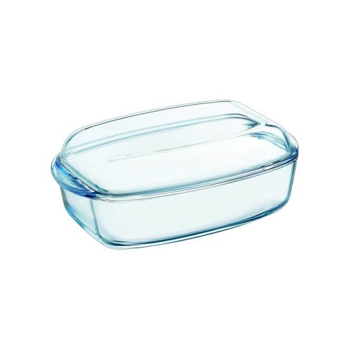 PYREX Essentials szögletes sütőtál fedővel 4,5l