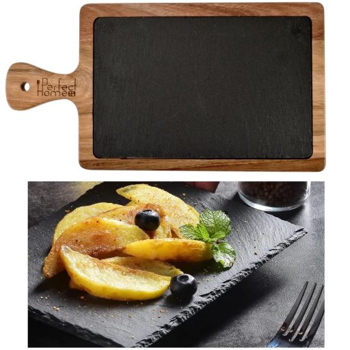 Elegáns Pala Nyeles Tálaló Akáciafa Tartóval  26*18 cm