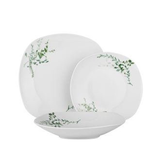   Berlinger Haus porcelán étkészlet, 18 db, zöld virágmintás