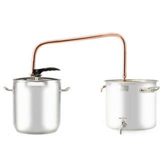   Inox pálinkafőző szett réz hűtőspirállal – 17 literes lepárlóüst