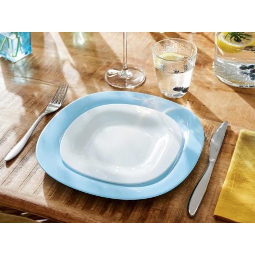 Étkészlet Luminarc Carine Turquoise&White, 19 részes