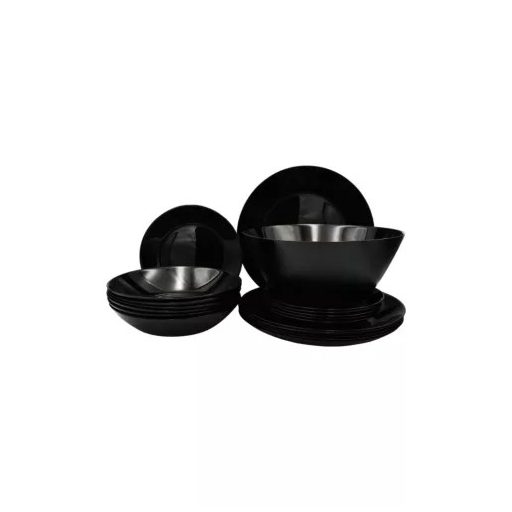 ZELIE BLACK étkészlet – 19 részes