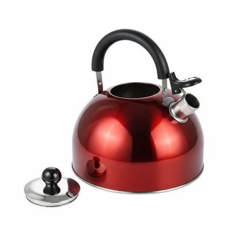 Fém teáskanna – piros, 2,5 L, síppal