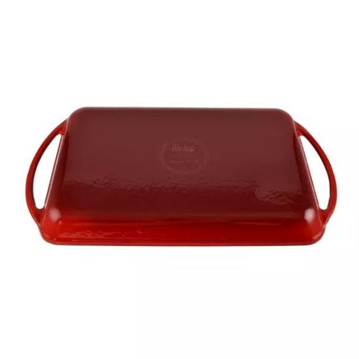 Zománcozott Öntöttvas Grill Tepsi 33x21,5 cm Masszív és Hőálló Kivitel