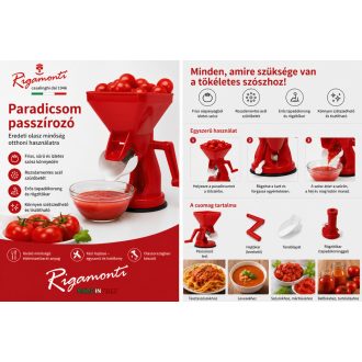   Olasz minőségi paradicsom daráló passzírozó Velox Rigamonti